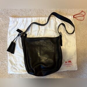 Coach black leather bucket/shoulder bag